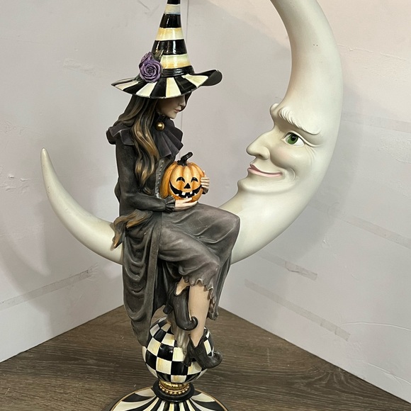 MacKenzie-Childs Spellbound Witch and Moon Figure Halloween Decor - Picture 5 of 6